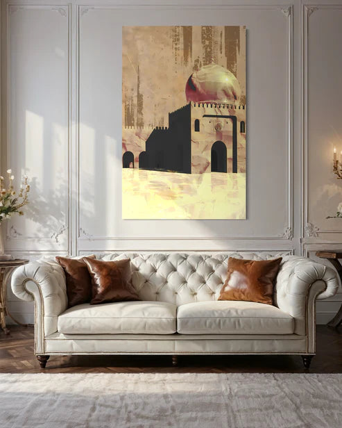 Warm Earth Tones Islamic Mosuqe Canvas