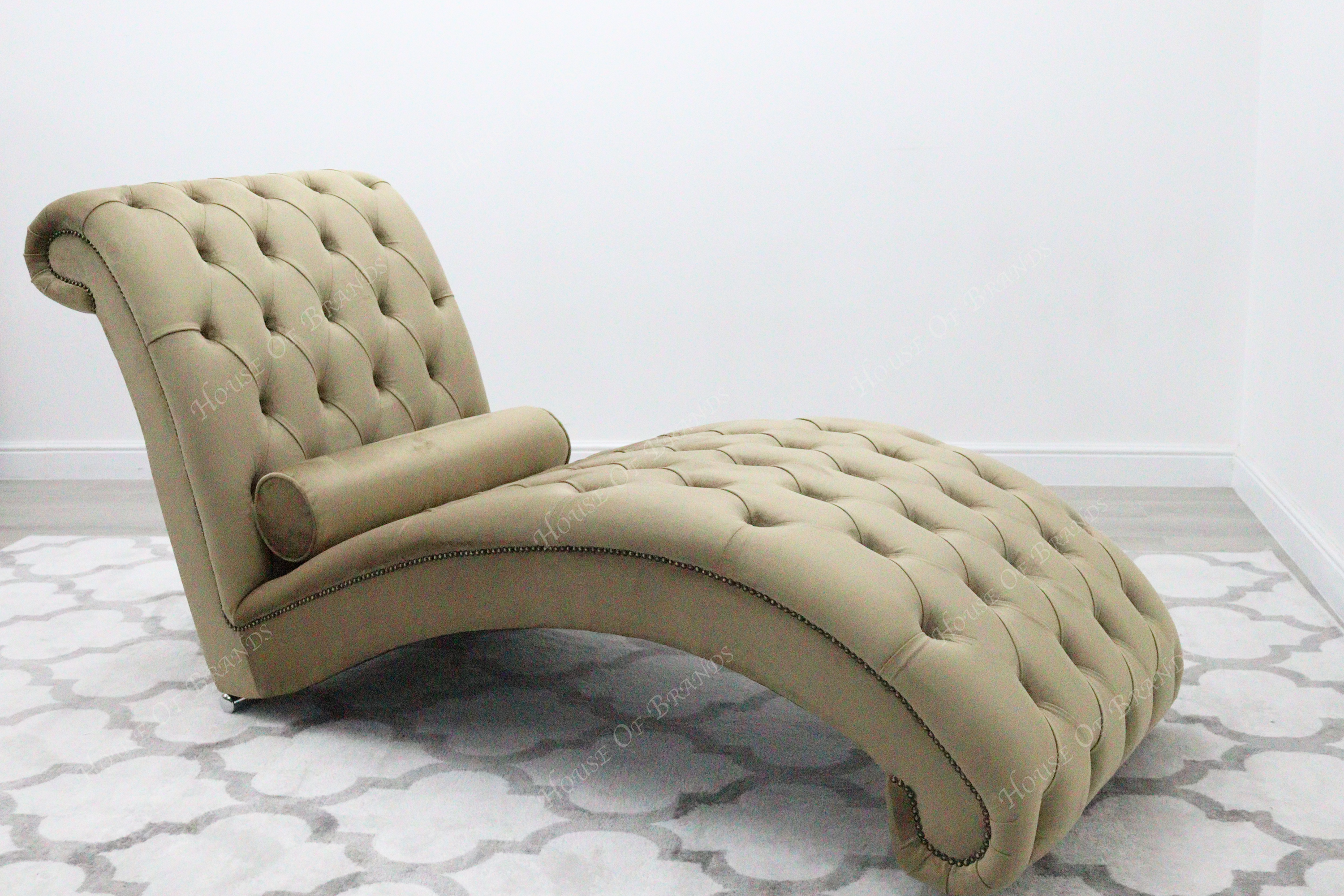 Elegance Chaise Lounge Velvet Chair