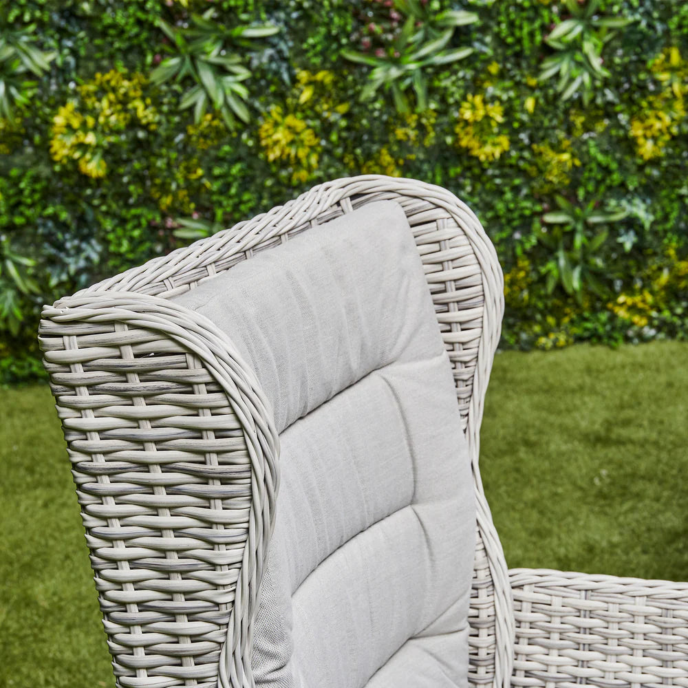 Willow Rattan and Aluminum Frame Reclining Lounge Set – Beige