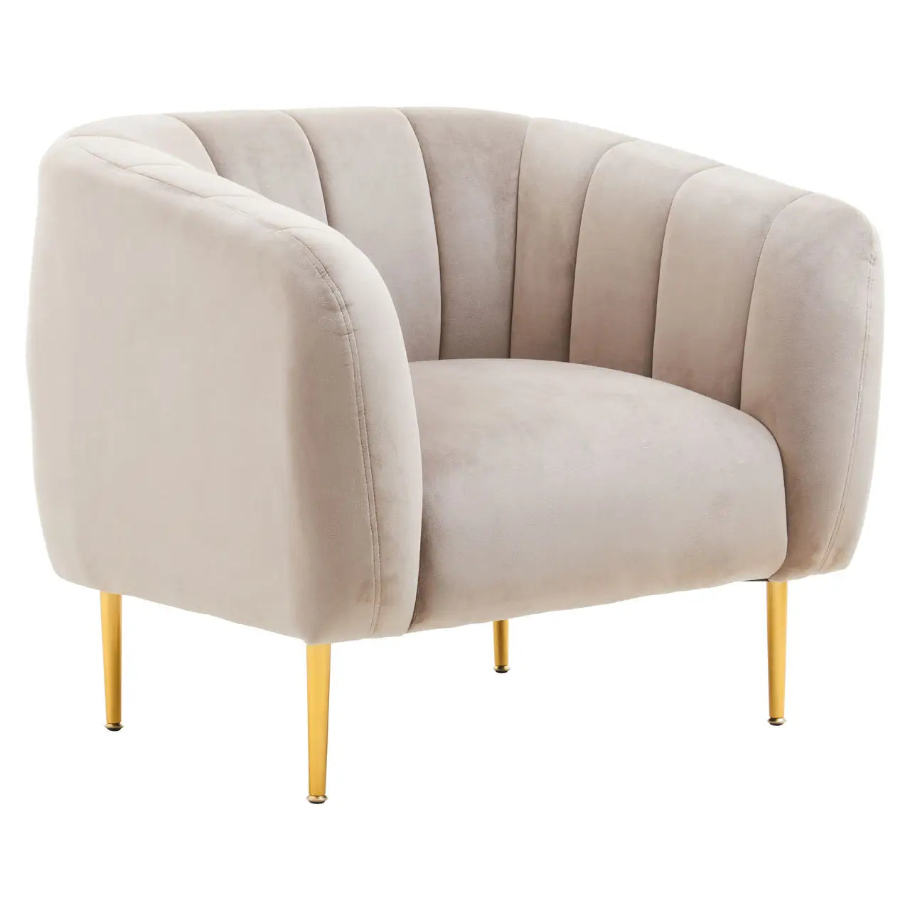 Yasmin Mink Velvet Channel Detail Armchair