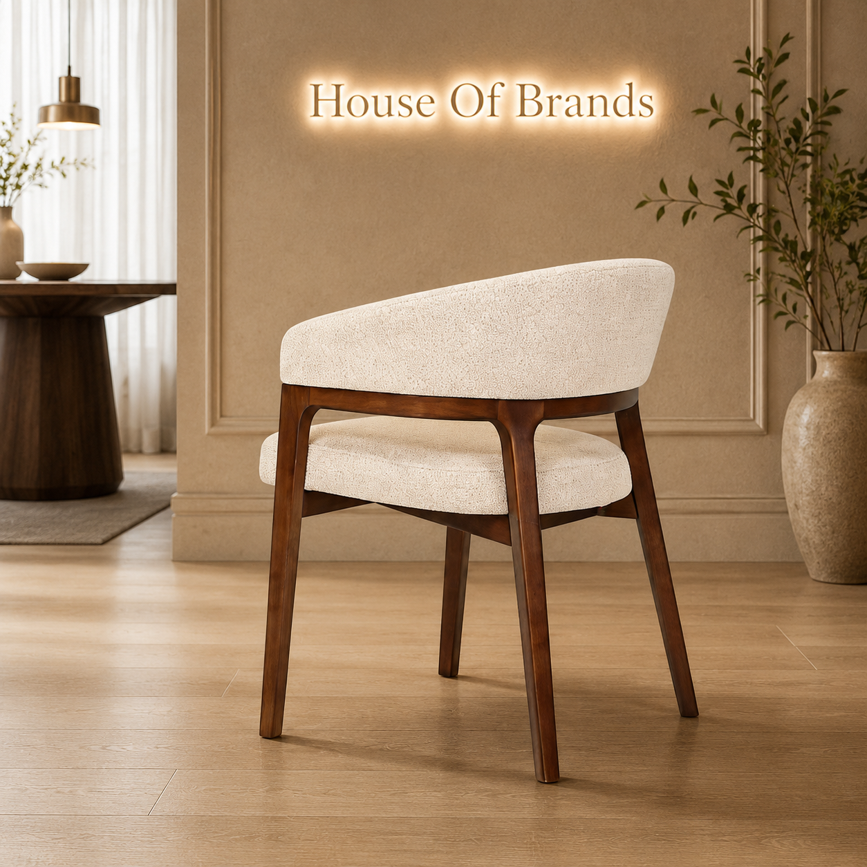 Blanca 200cm Dining Set with Zaria Taupe Chairs