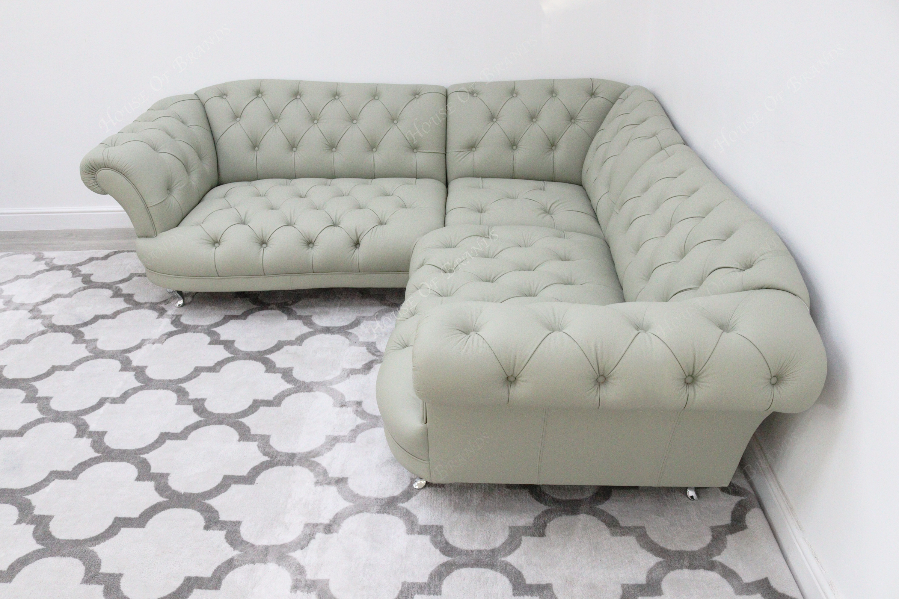 Oskar Leather Corner Sofa