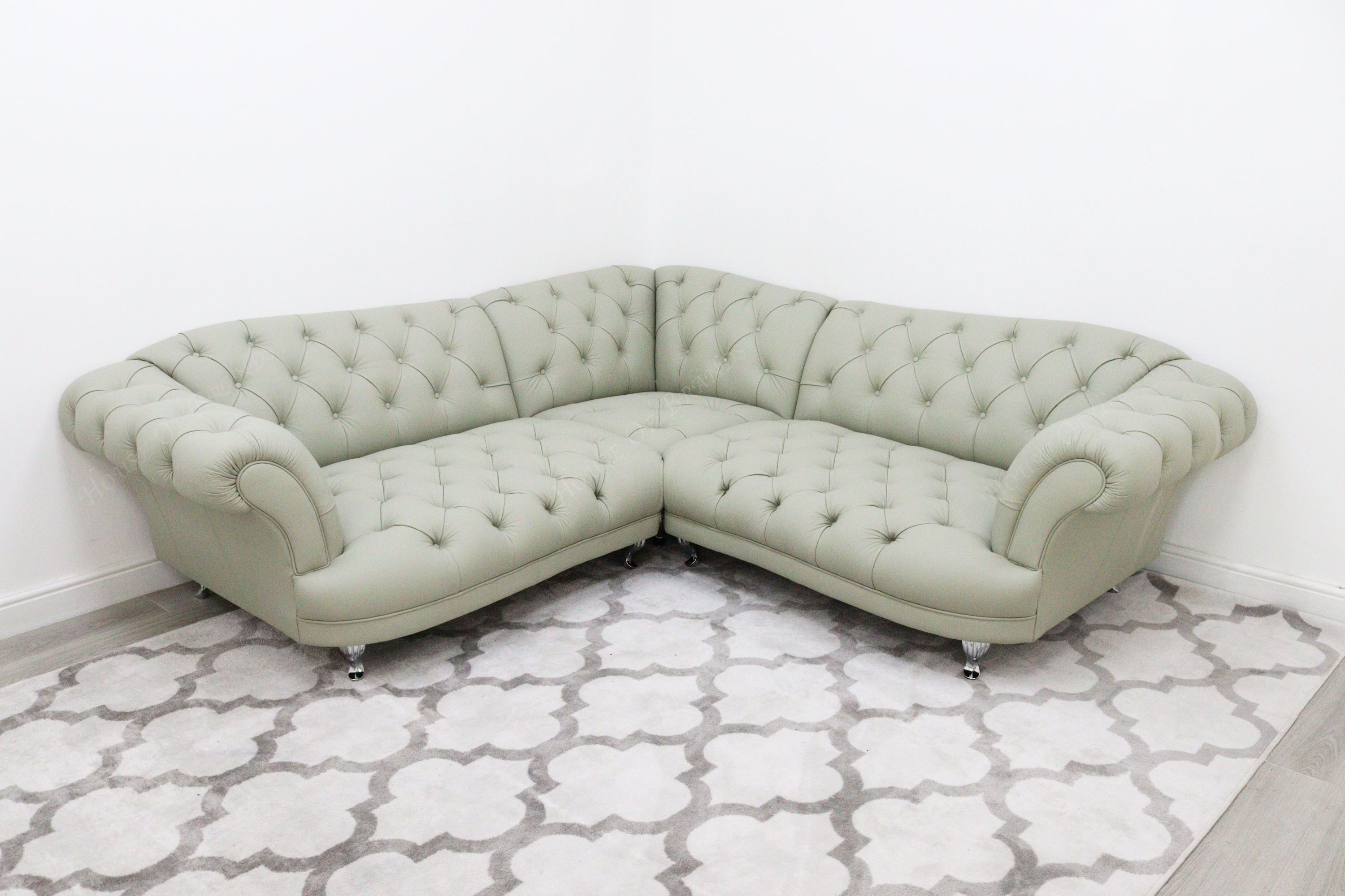 Oskar Leather Corner Sofa