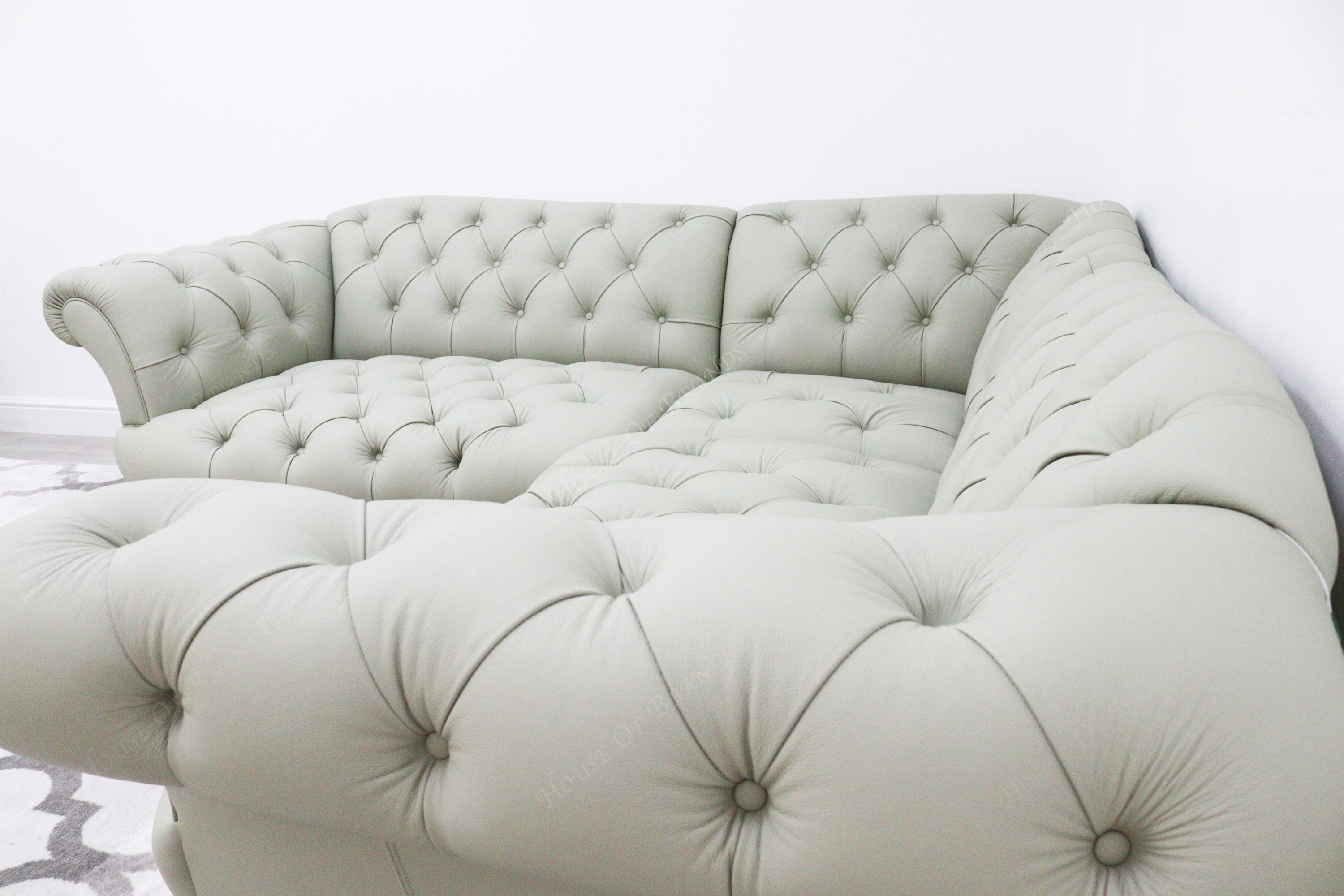 Oskar Leather Corner Sofa