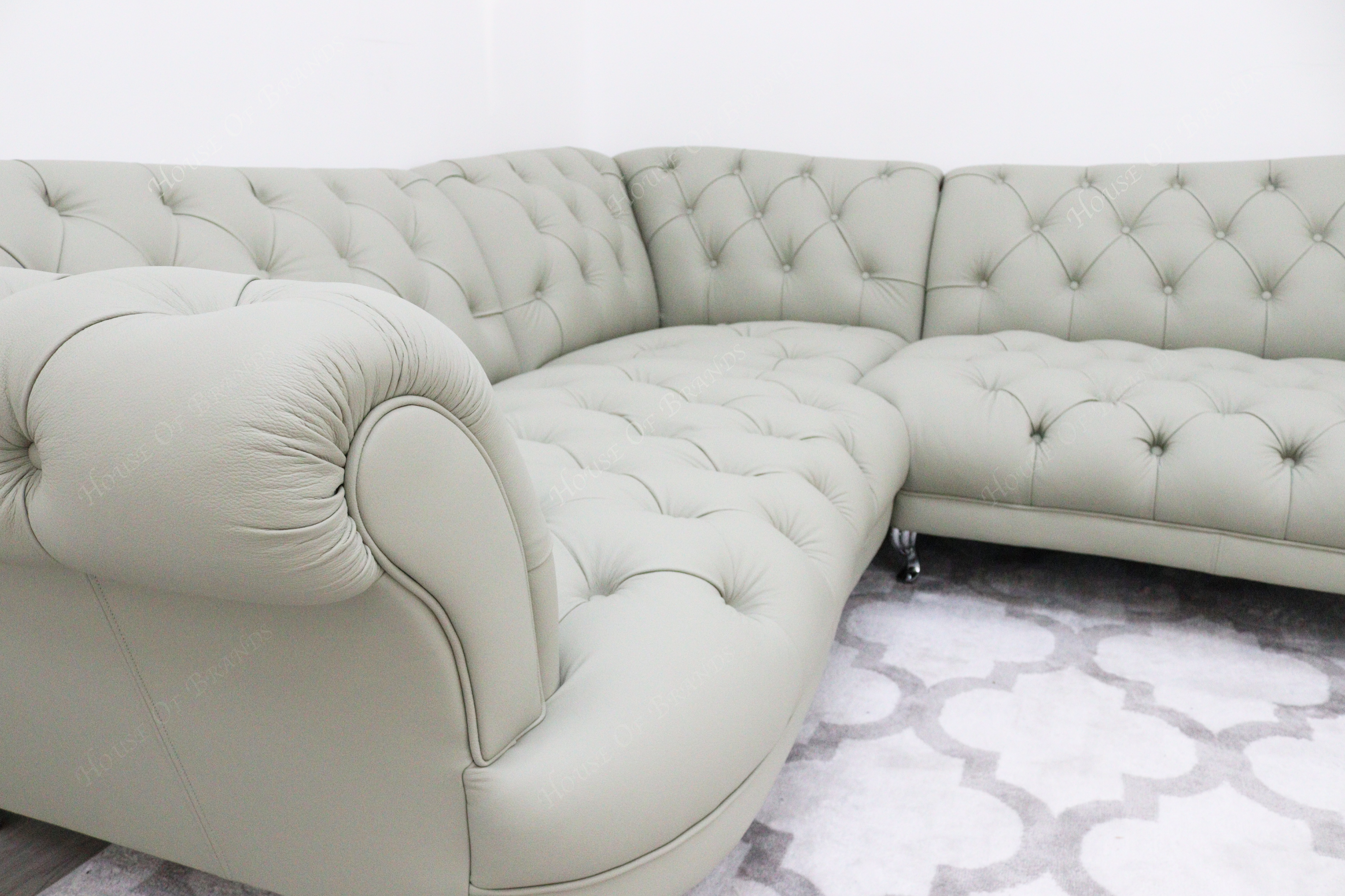 Oskar Leather Corner Sofa