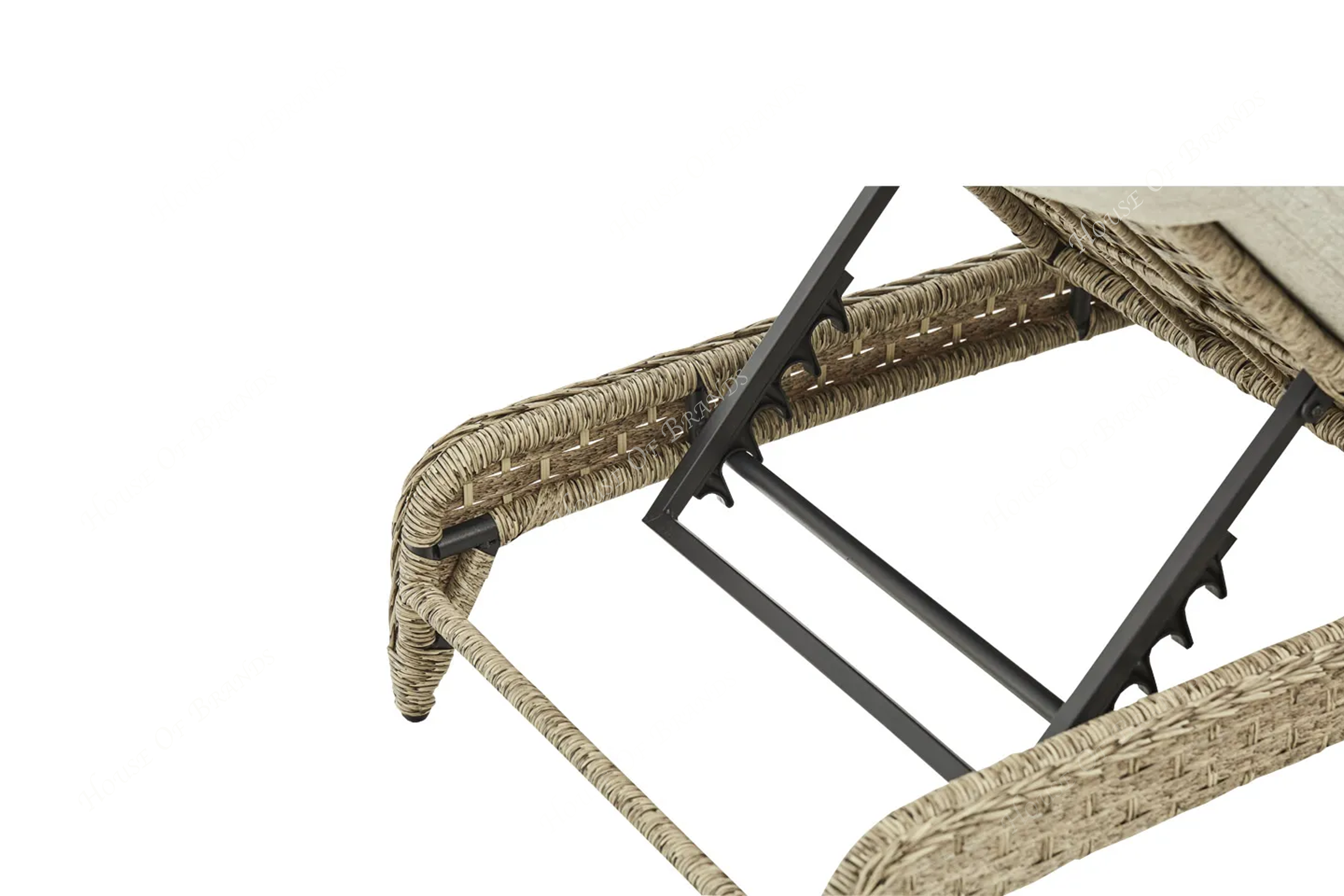 Rattan Beige Lounger