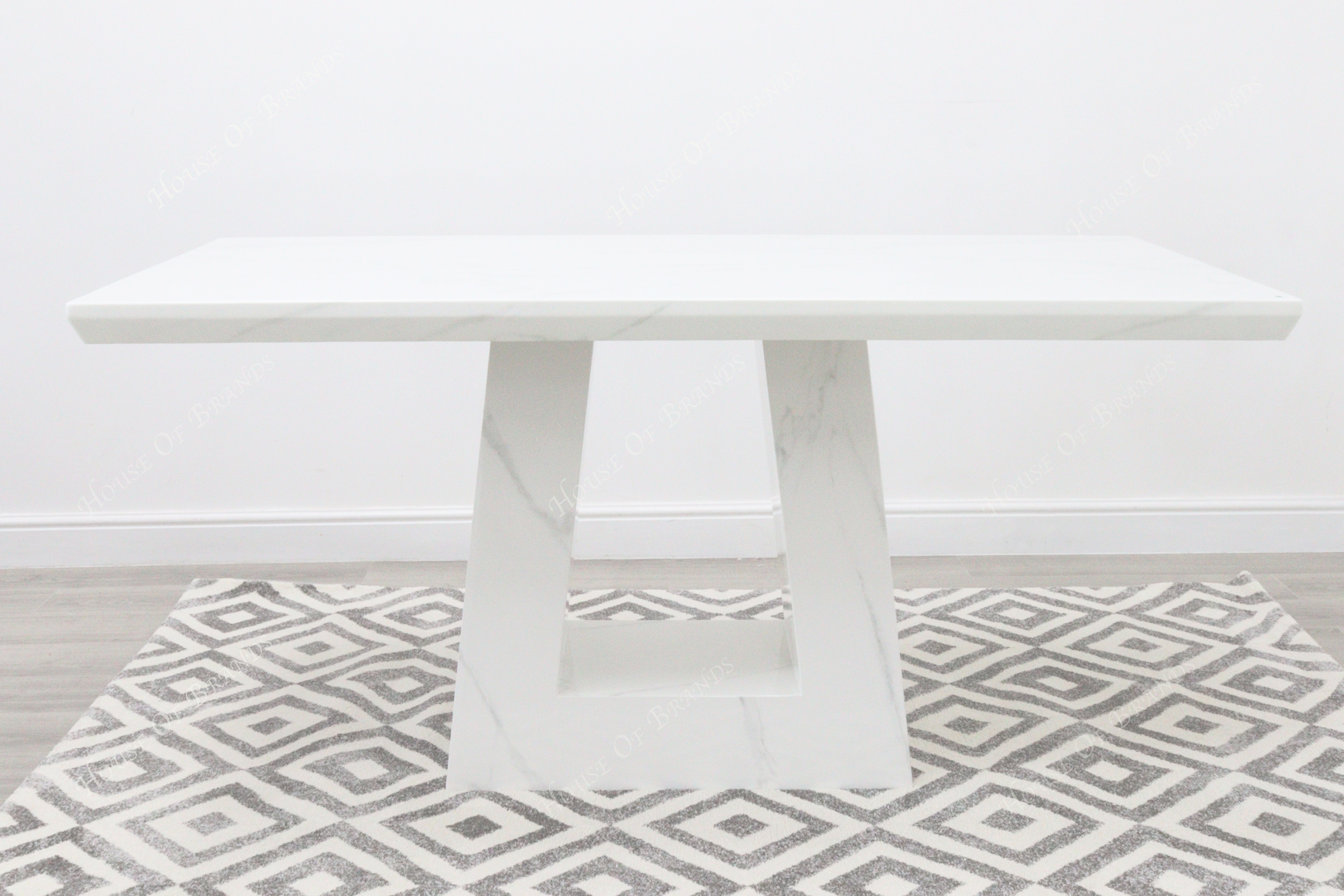 Rio White Marble Dining Table