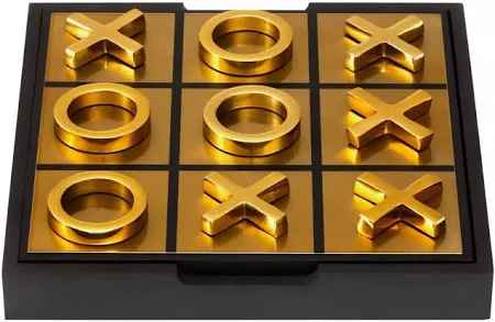 CHURCHILL BLACK AND GOLD NOUGHTS AND CROSSES