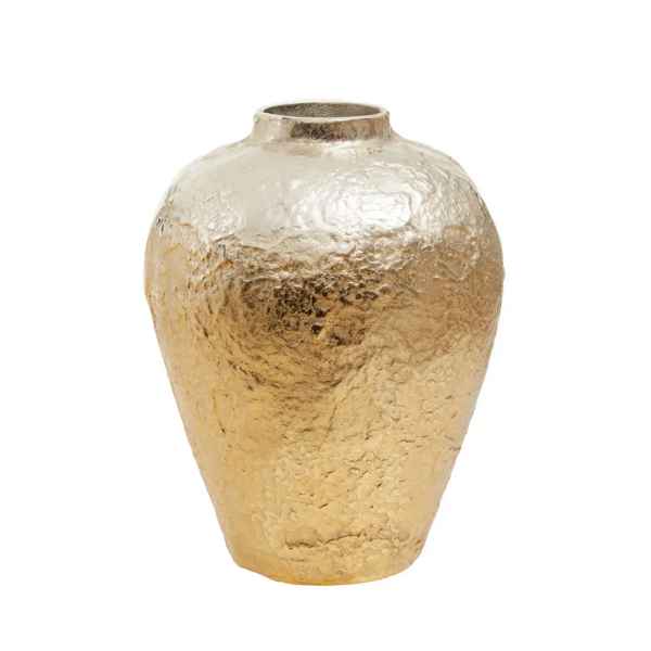 DION LARGE OMBRE SILVER AND GOLD FINISH VASE