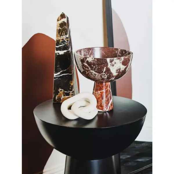 NASON WHITE MARBLE THREE LINK CHAIN