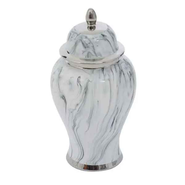 MARMO MARBLE EFFECT LARGE CERAMIC JAR