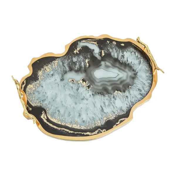 CELINA BLACK AND GOLD TRAY