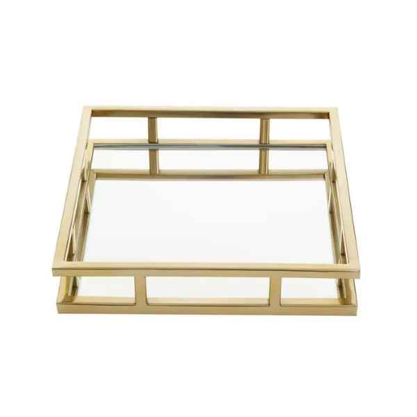 CRUZAR SQUARE GOLD FINISH TRAY