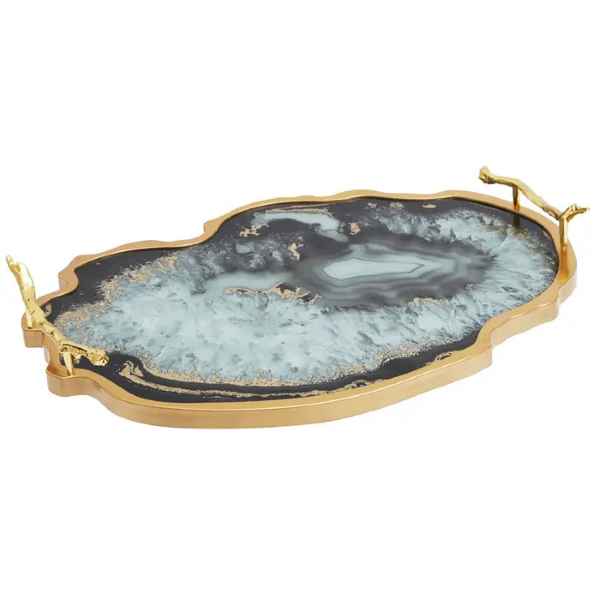 Celina Black And Gold Tray
