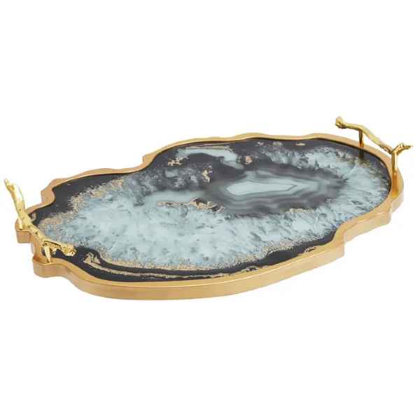 CELINA BLACK AND GOLD TRAY