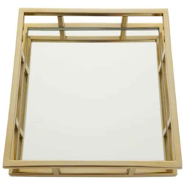 CRUZAR SQUARE GOLD FINISH TRAY