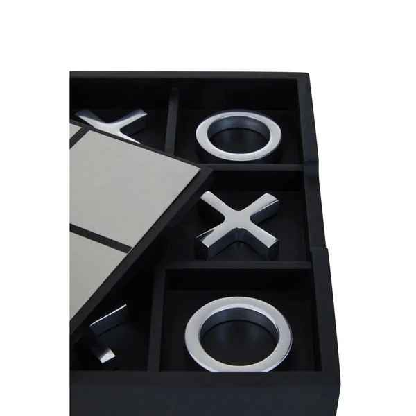 CHURCHILL BLACK AND SILVER NOUGHTS AND CROSSES