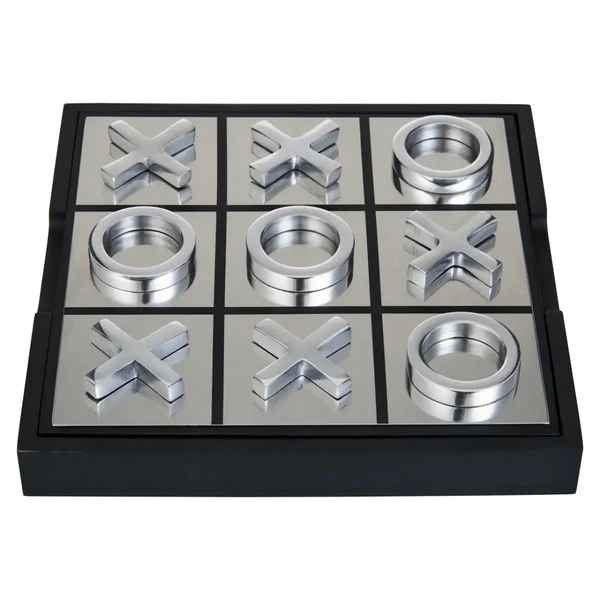 CHURCHILL BLACK AND SILVER NOUGHTS AND CROSSES