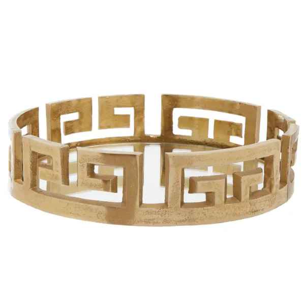 DELPHI ROUND GOLD FINISH TRAY
