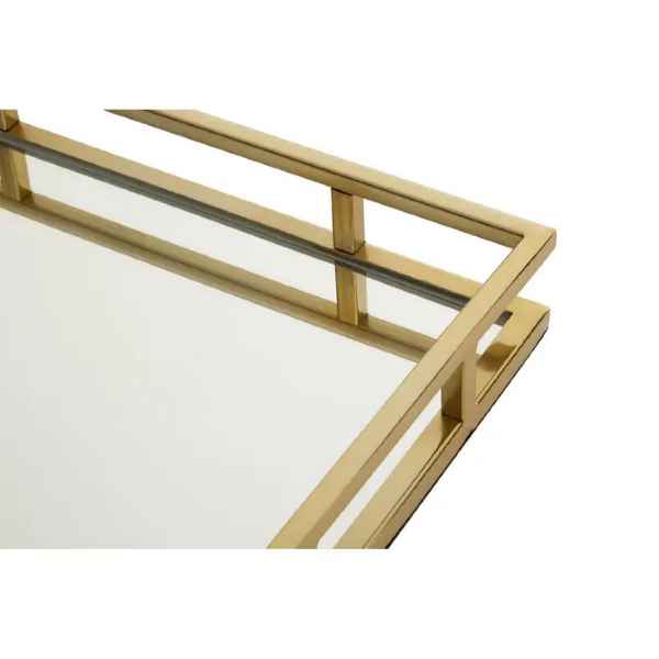 CRUZAR RECTANGULAR GOLD FINISH TRAY