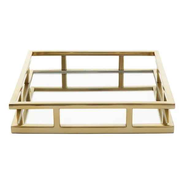 CRUZAR SQUARE GOLD FINISH TRAY