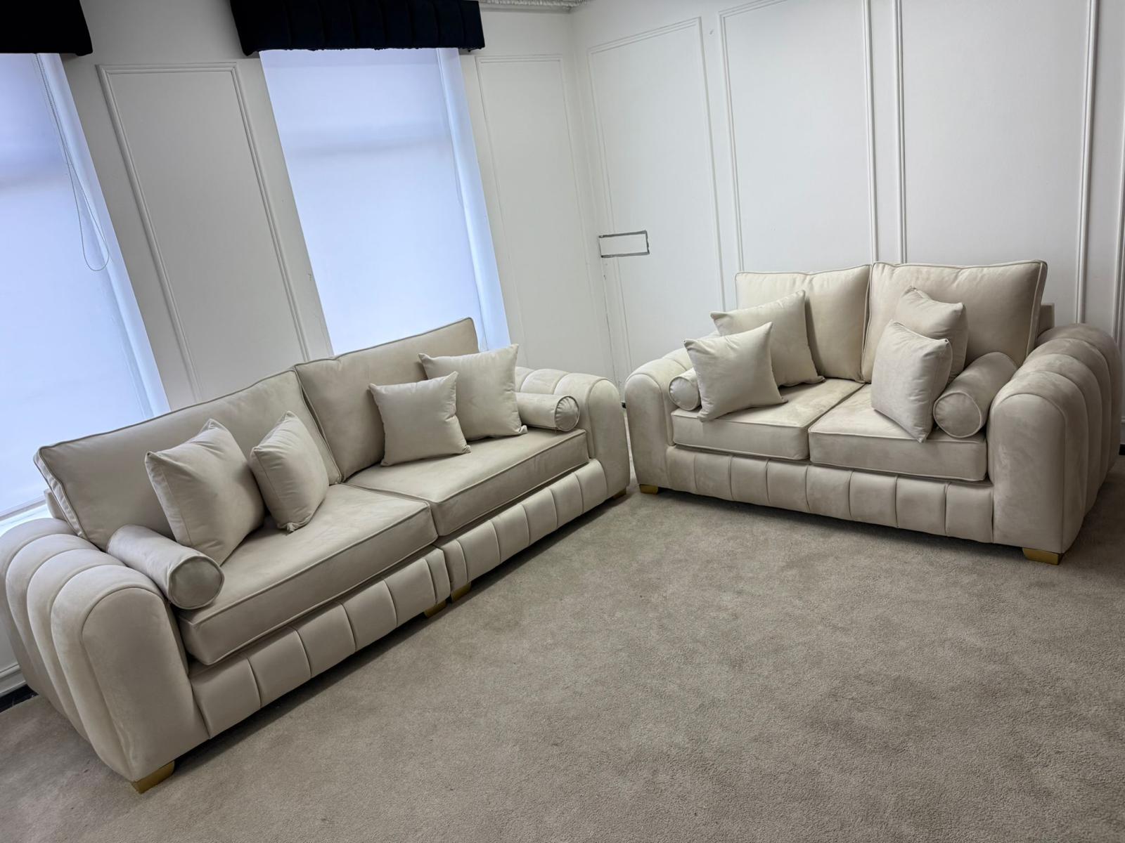 Cloud Haven Velvet Sofa