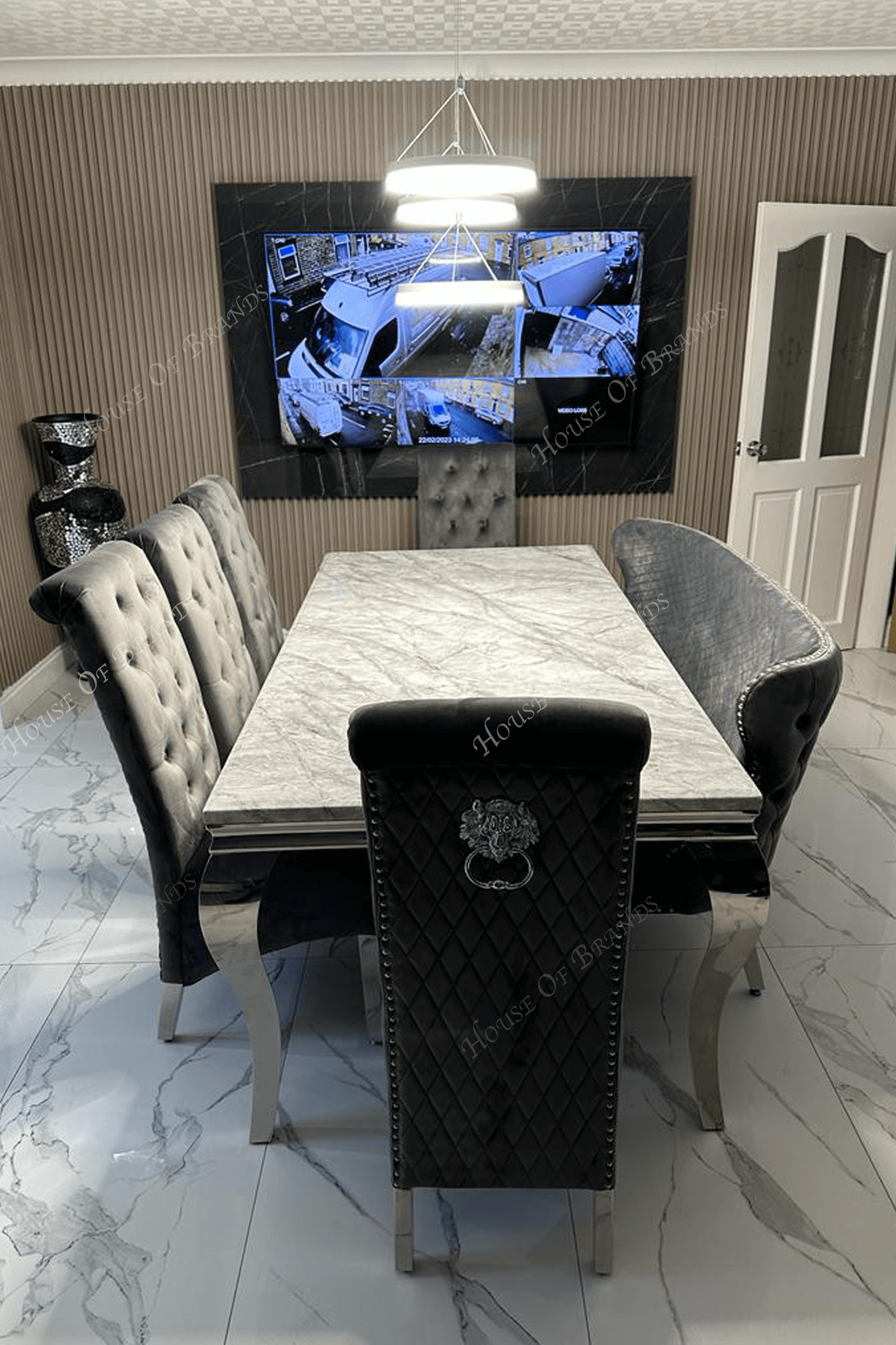 2m Rome & 5 Leon chairs and Valencia bench - House Of Brands