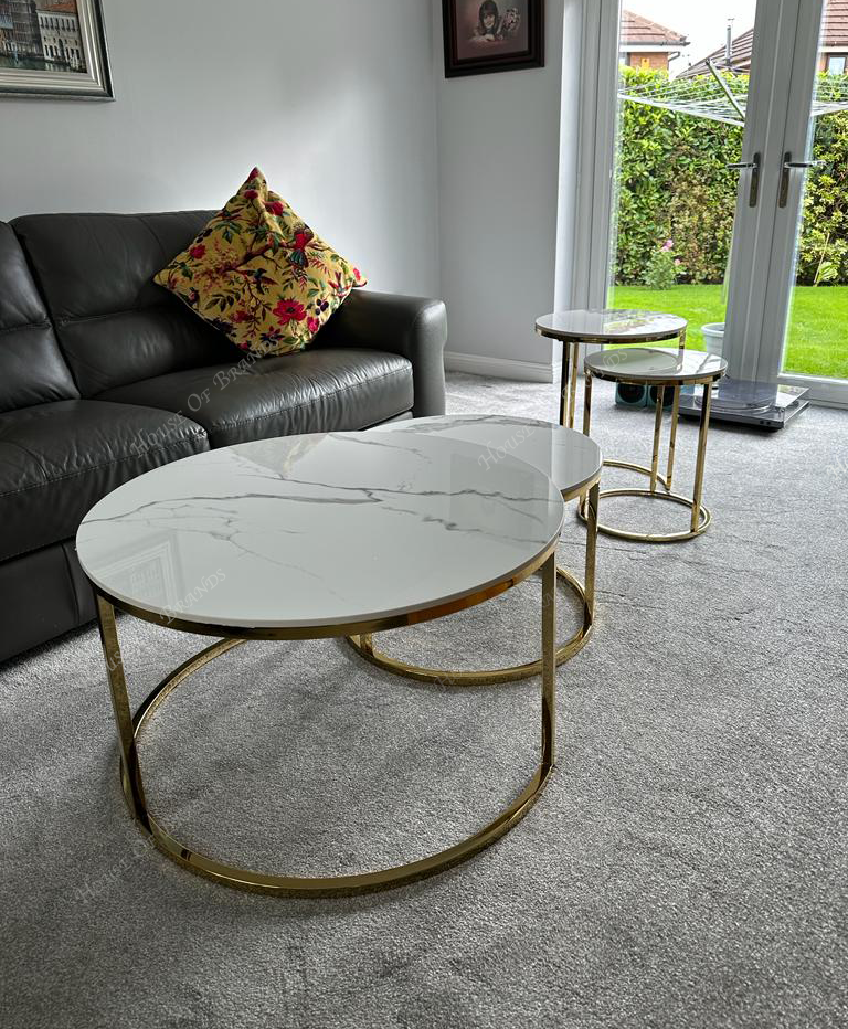 Gold Nest of Coffee Tables