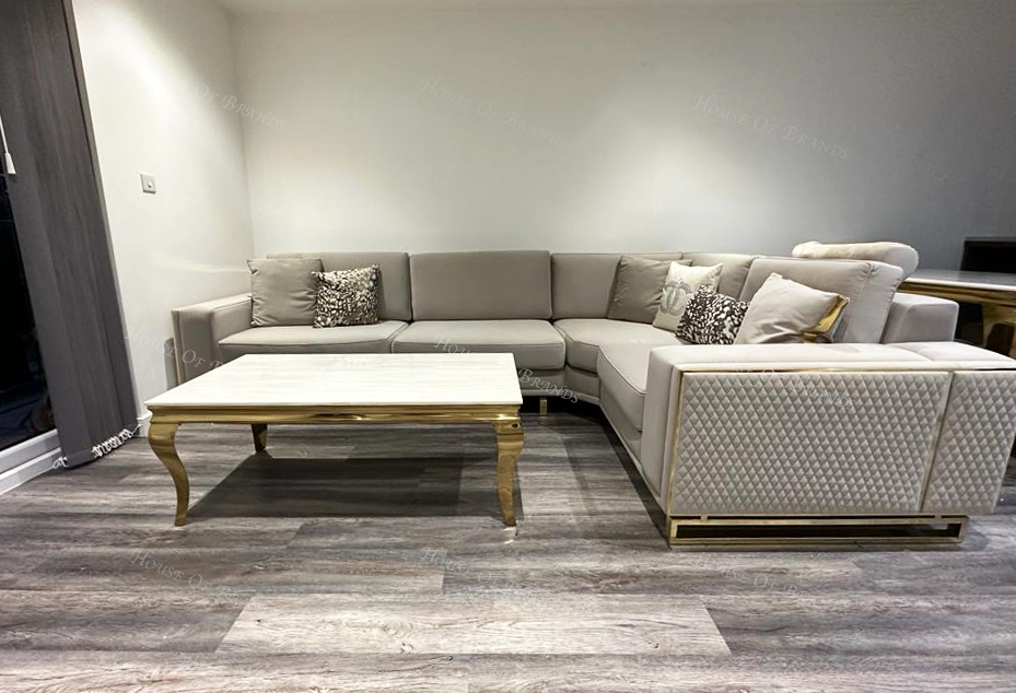 Louis Gold Marble Coffee Table