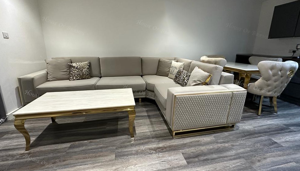 Louis Gold Marble Coffee Table