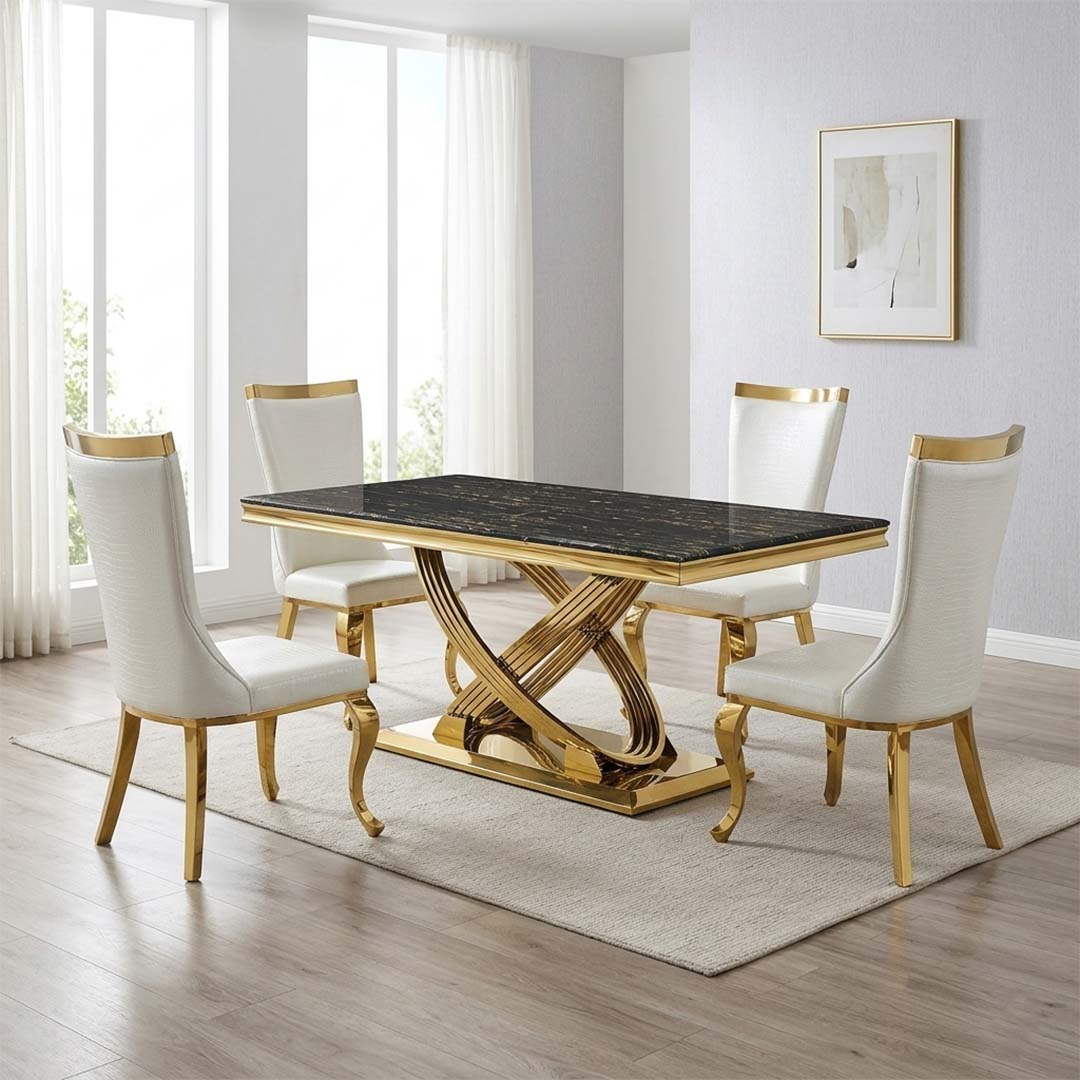 Elina 180cm Dining Table with Samara Chairs