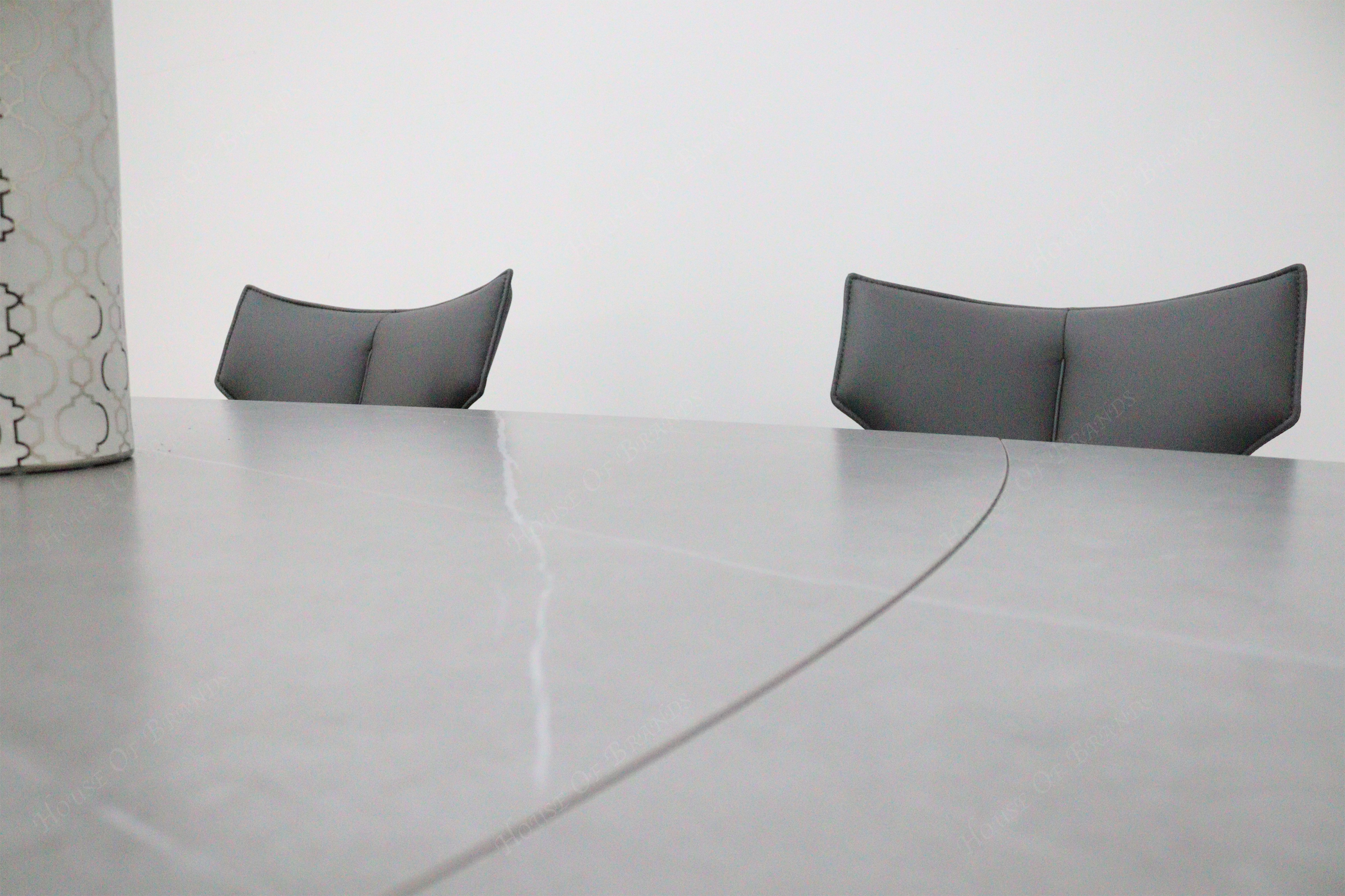 Giovanni 120-180cm Extendable Ceramic Dining Table with Grey Rafaello Dining Chair