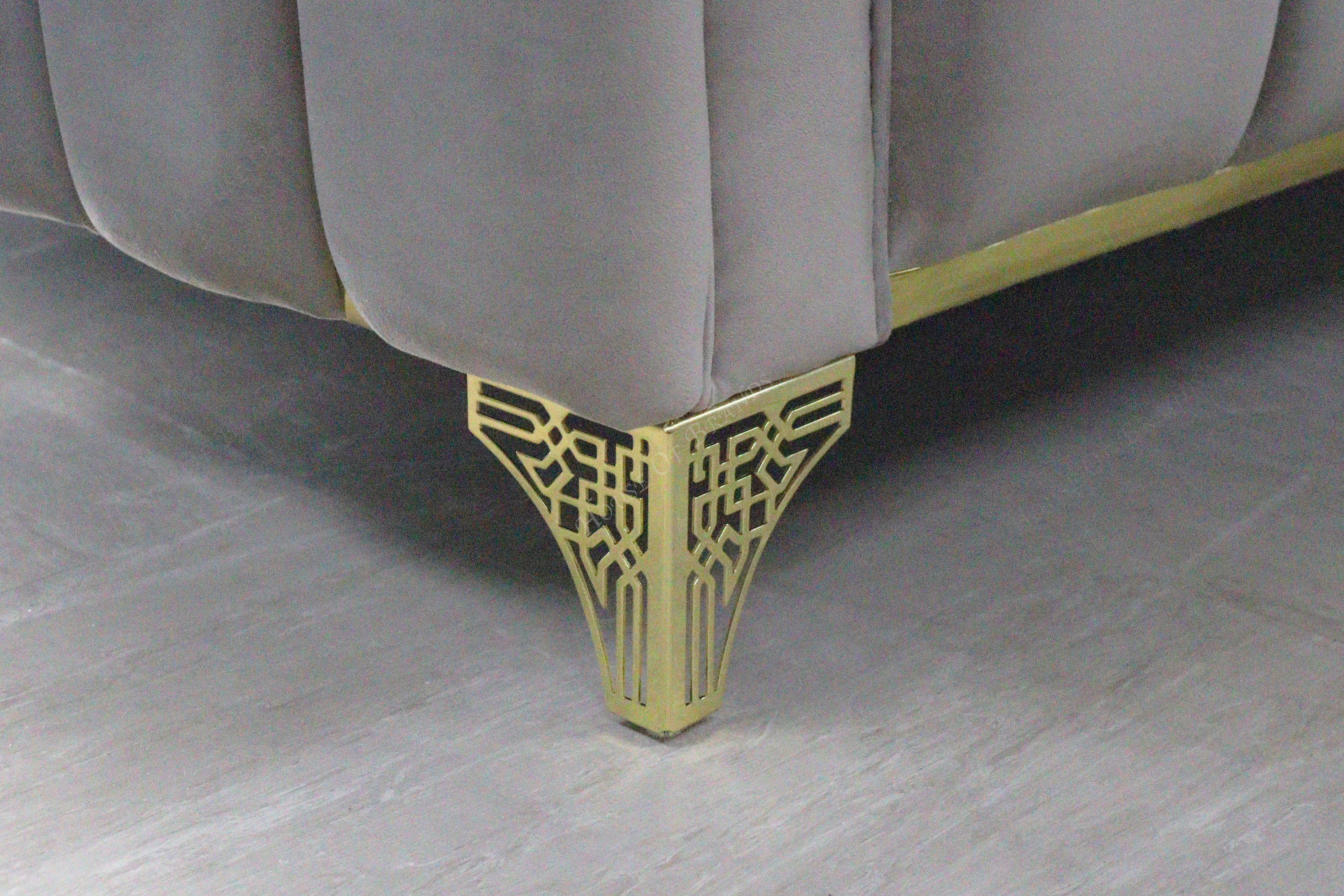 Brooklyn Gold L- Shape Corner Sofa