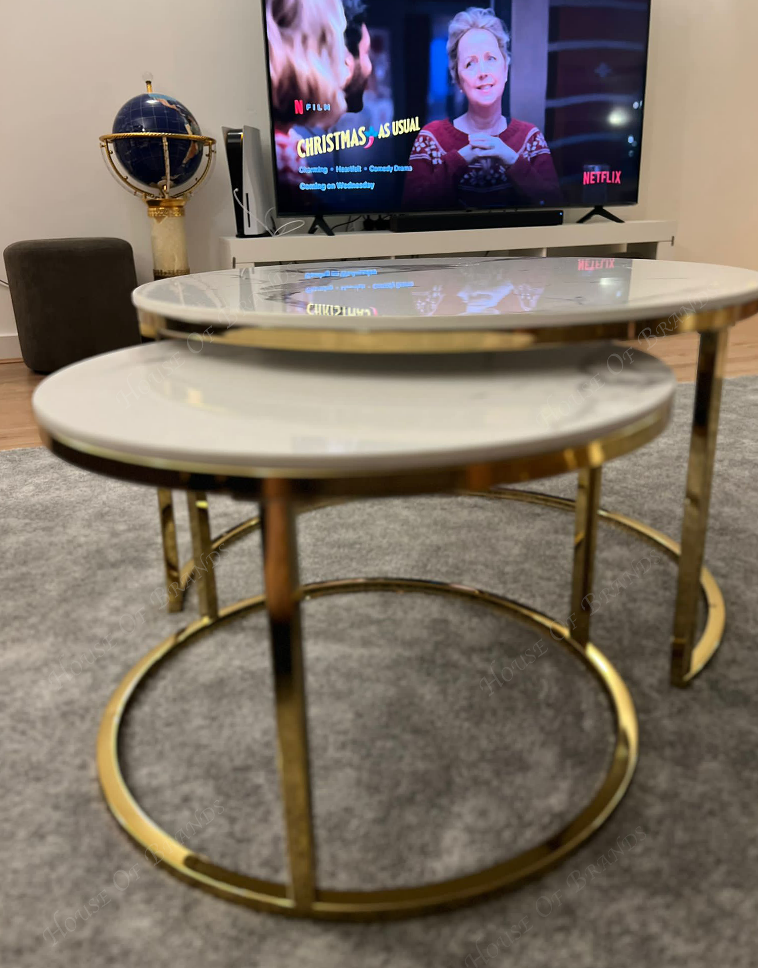 Gold Nest of Coffee Tables