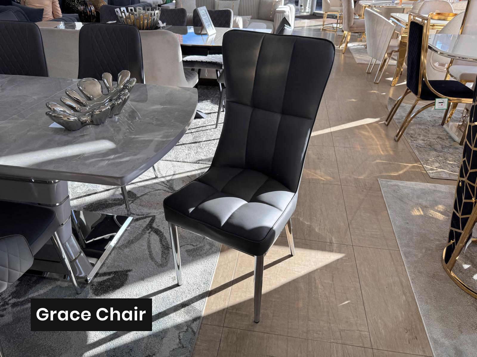 Camden Extendable 140cm–180cm Dining Table with 6 Lambo or Grace Chairs