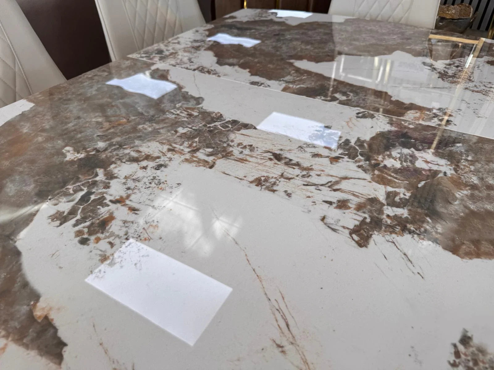 Camden Cappuccino & Gold Extendable Dining Table