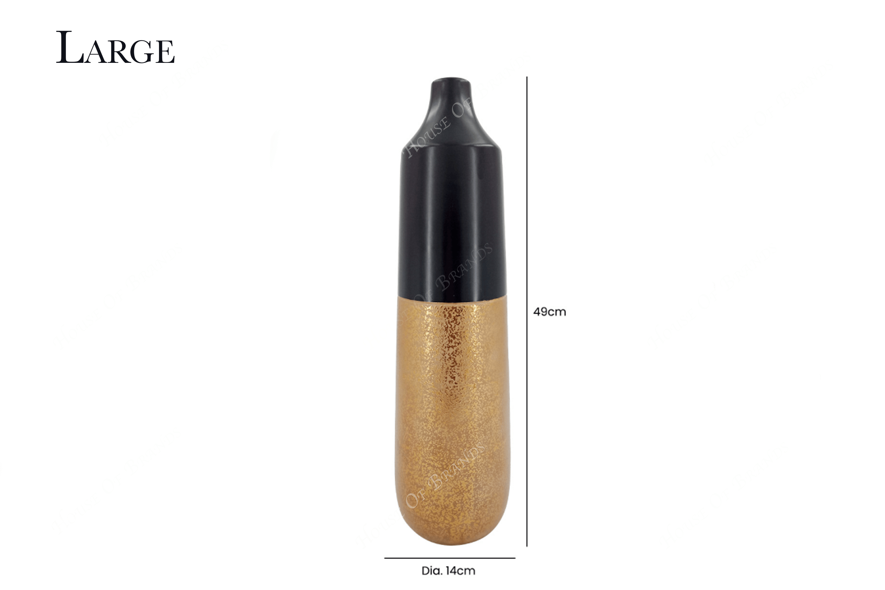 Black and Gold Vase - House Of Brands