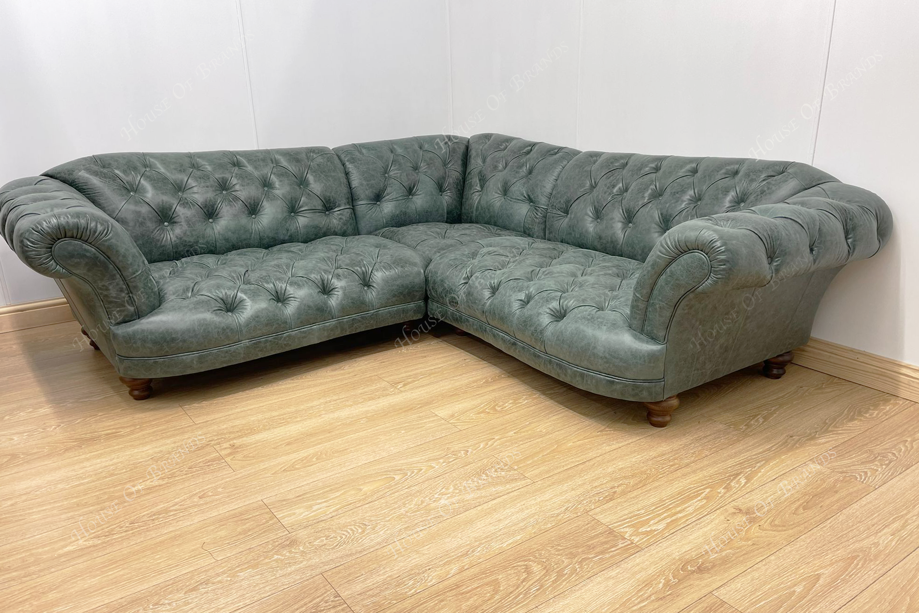 Oskar Leather Corner Sofa