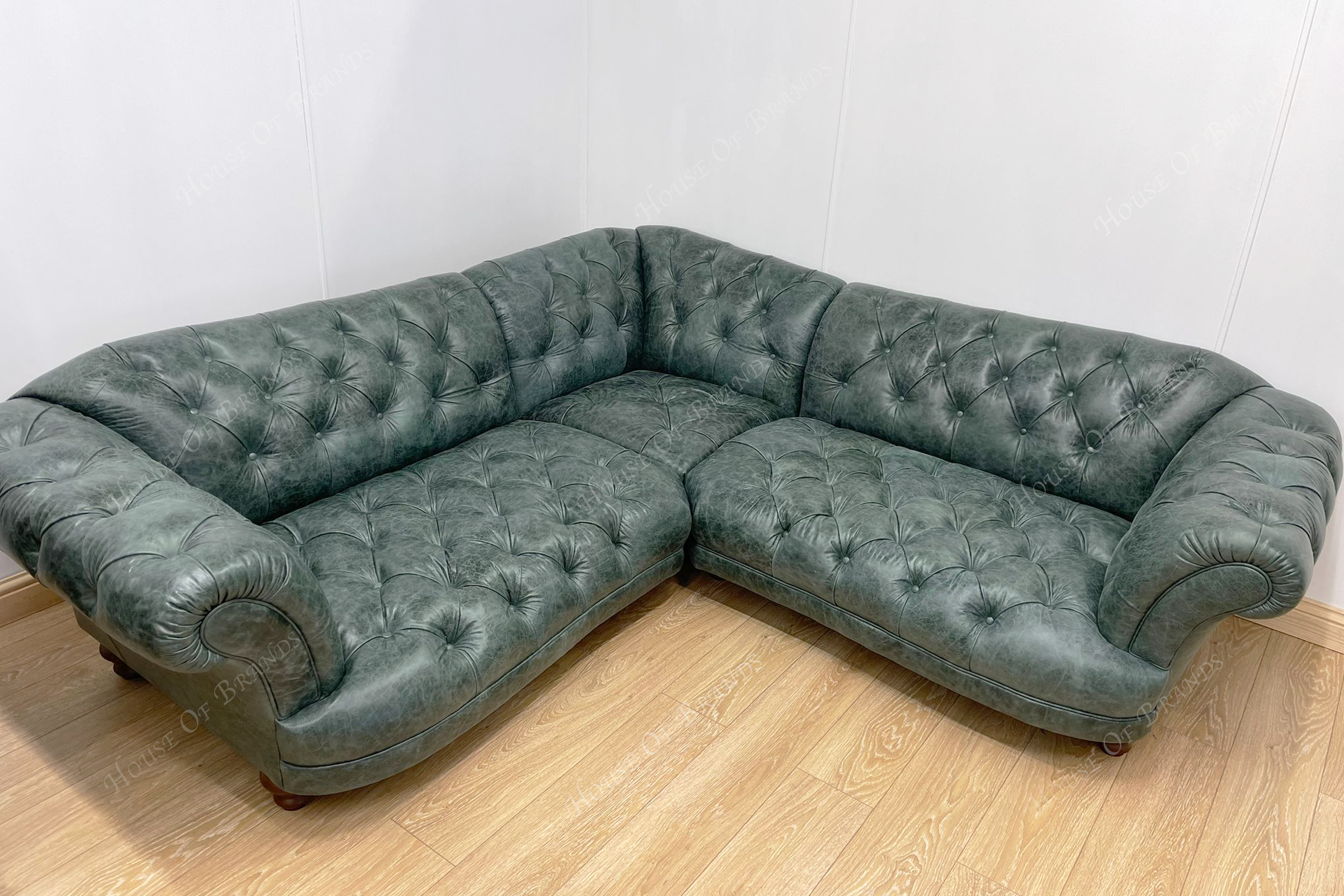 Oskar Leather Corner Sofa