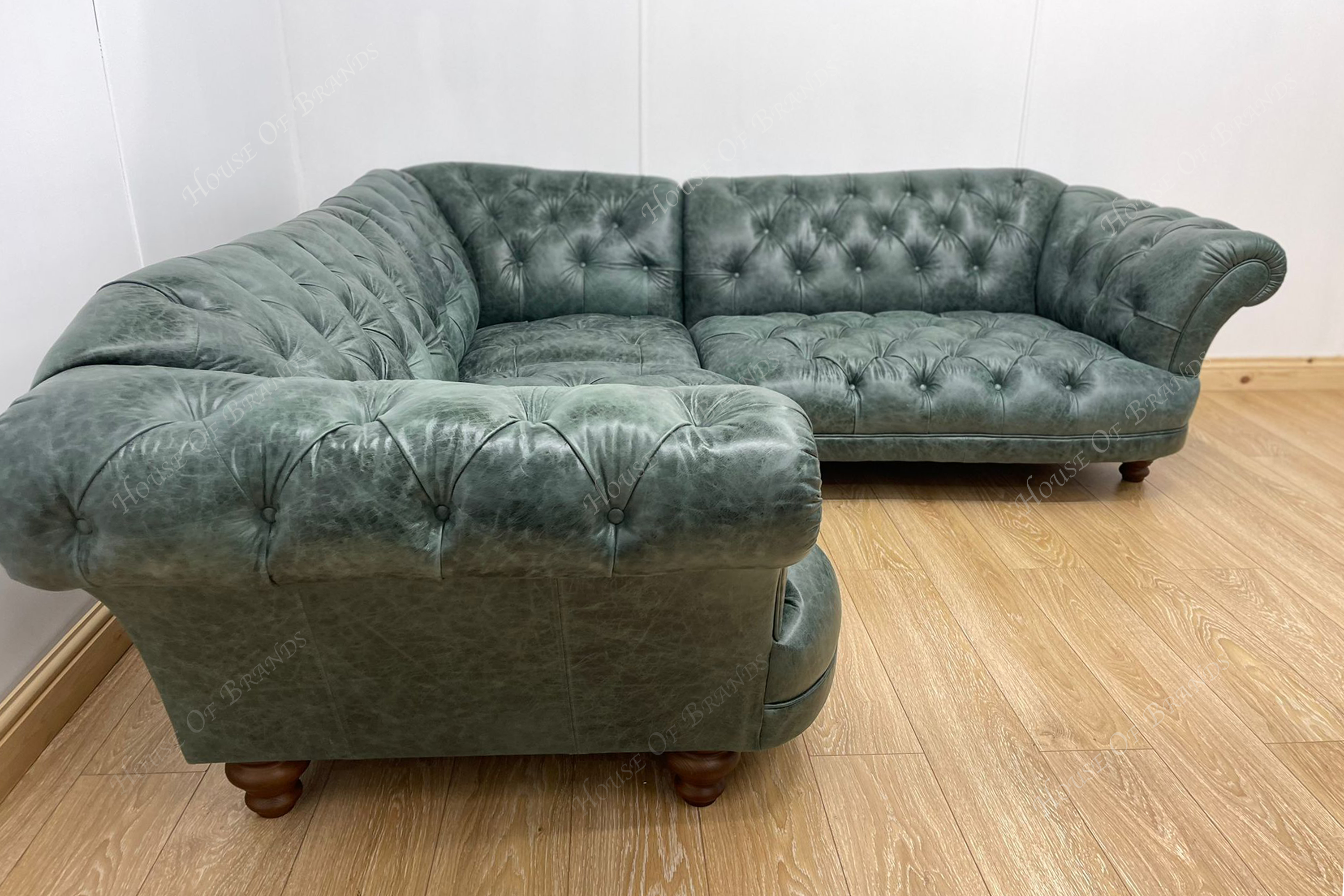 Oskar Leather Corner Sofa