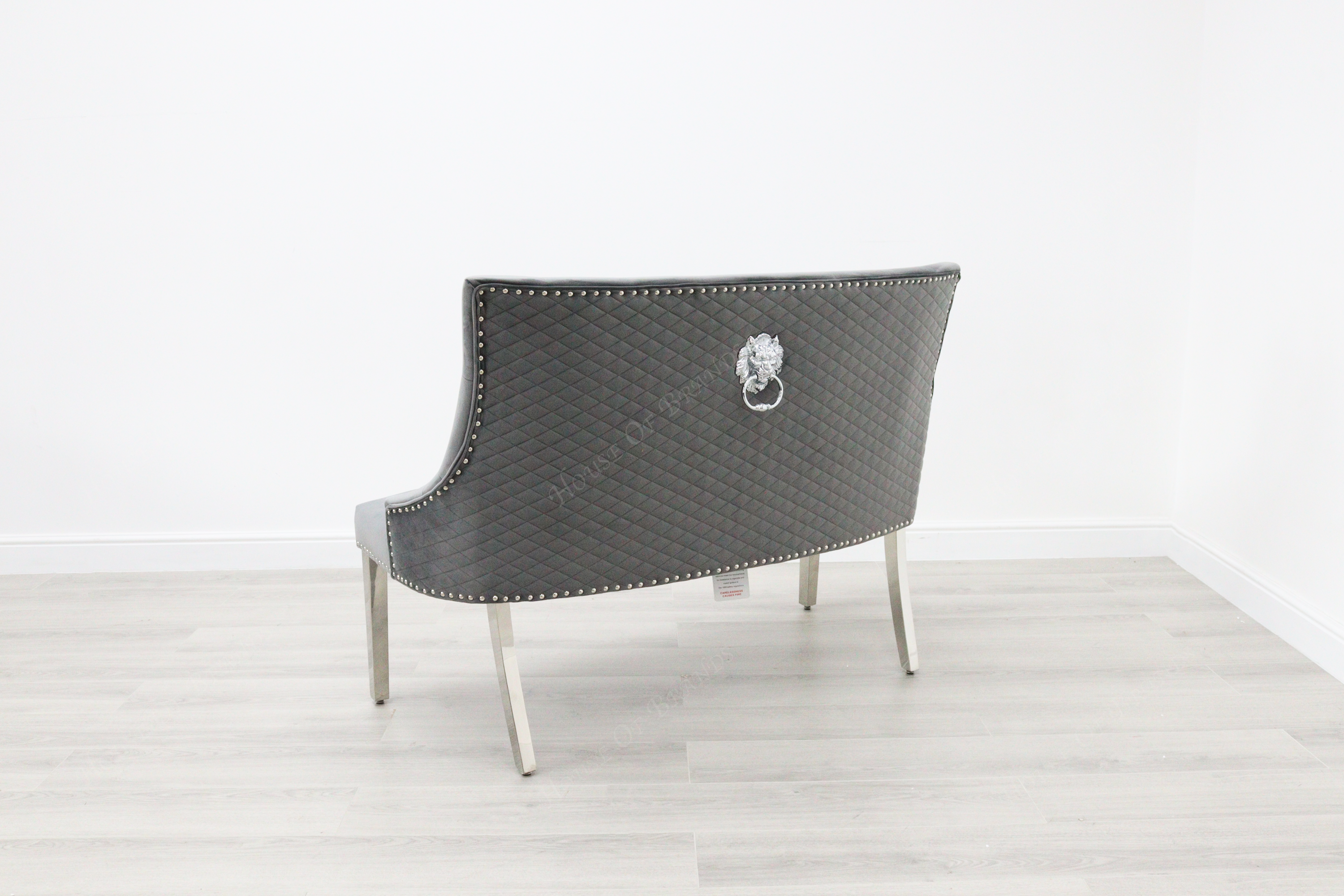 Grey Madrid High Back Bench