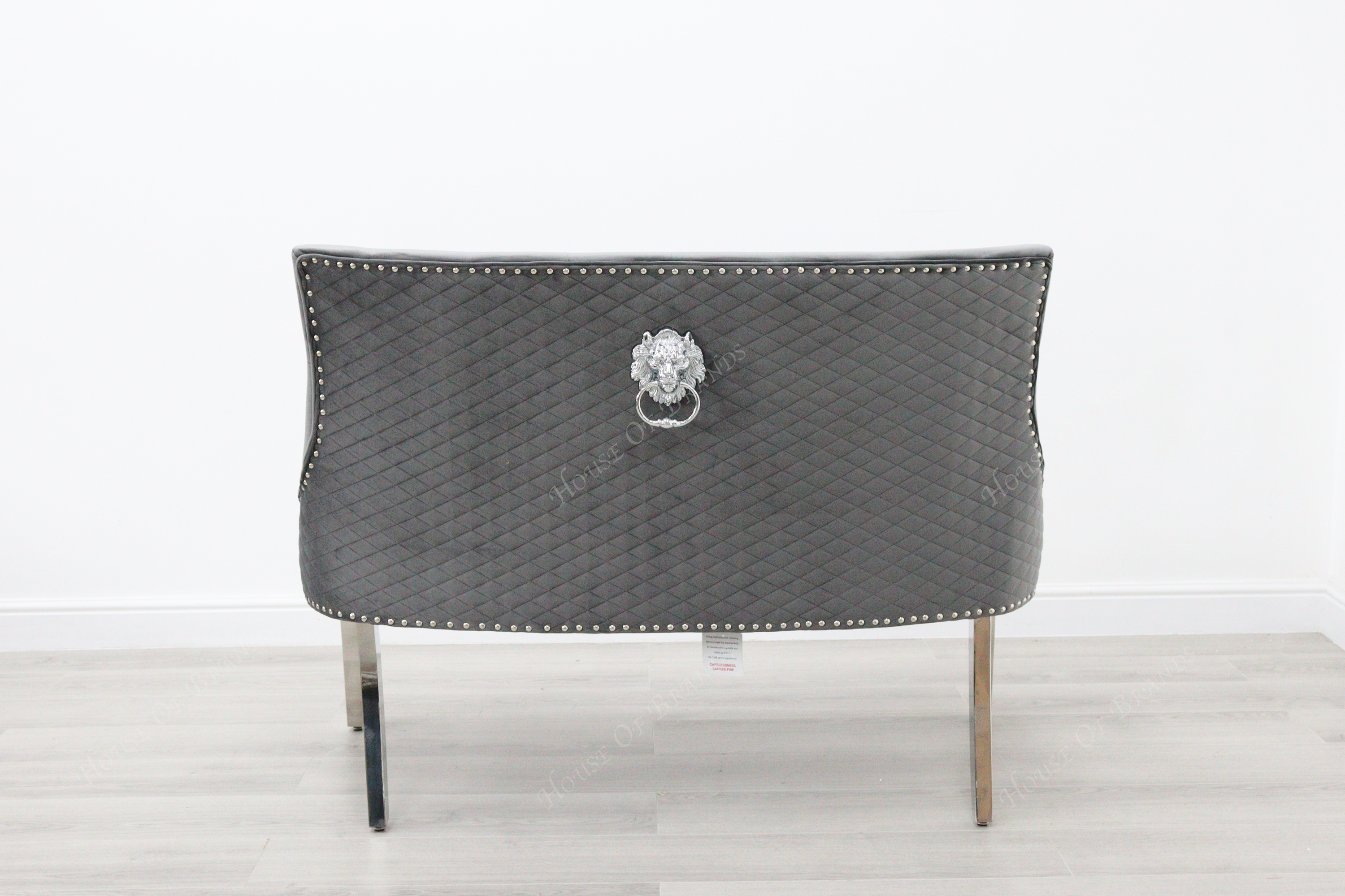 Grey Madrid High Back Bench