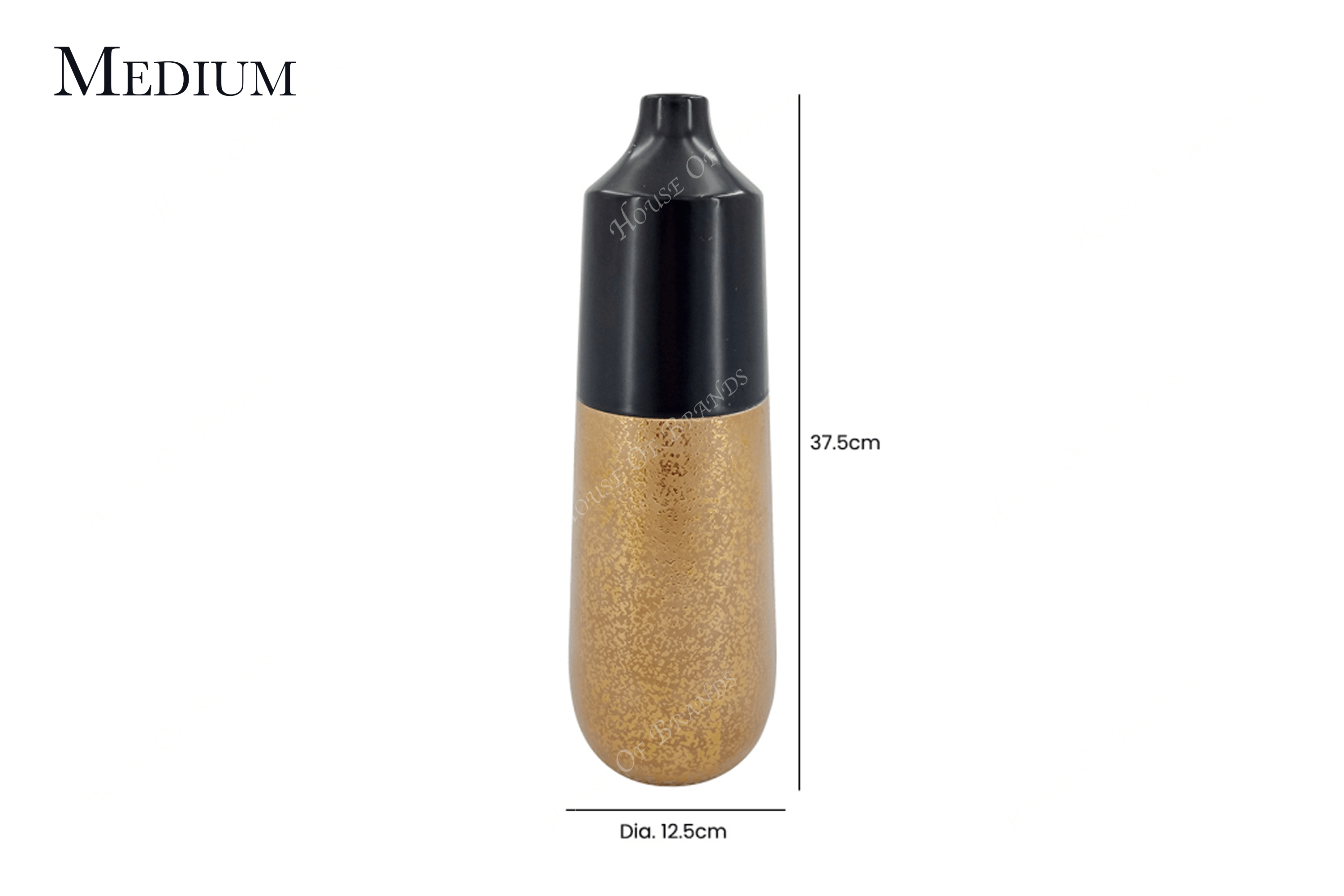 Black and Gold Vase - House Of Brands