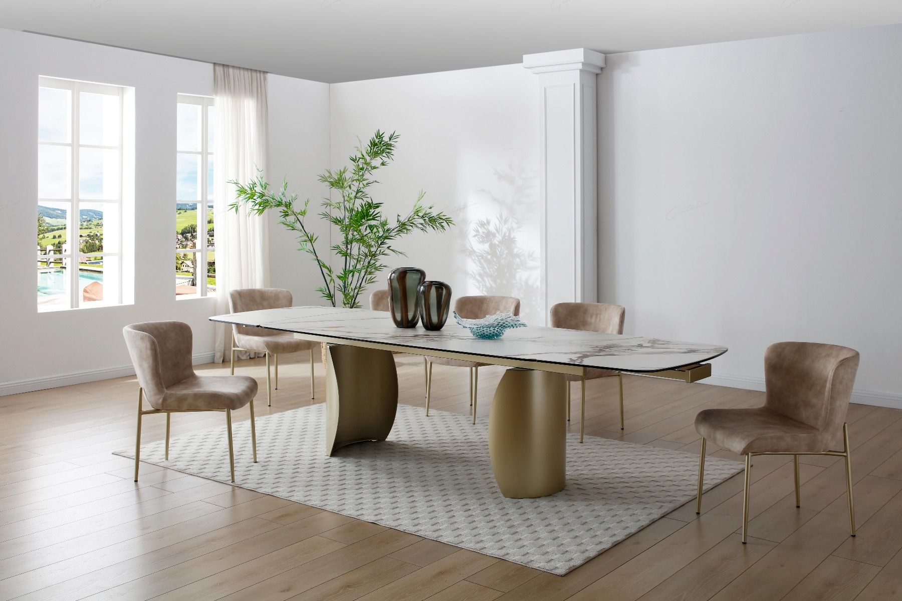 Pamore Dining Table Extendable