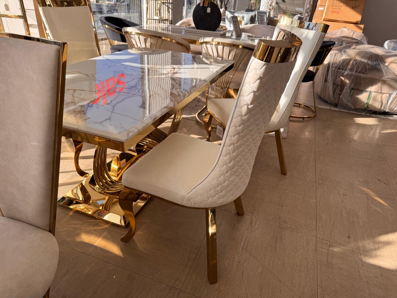 Elina 180cm Dining Table with Samara Chairs