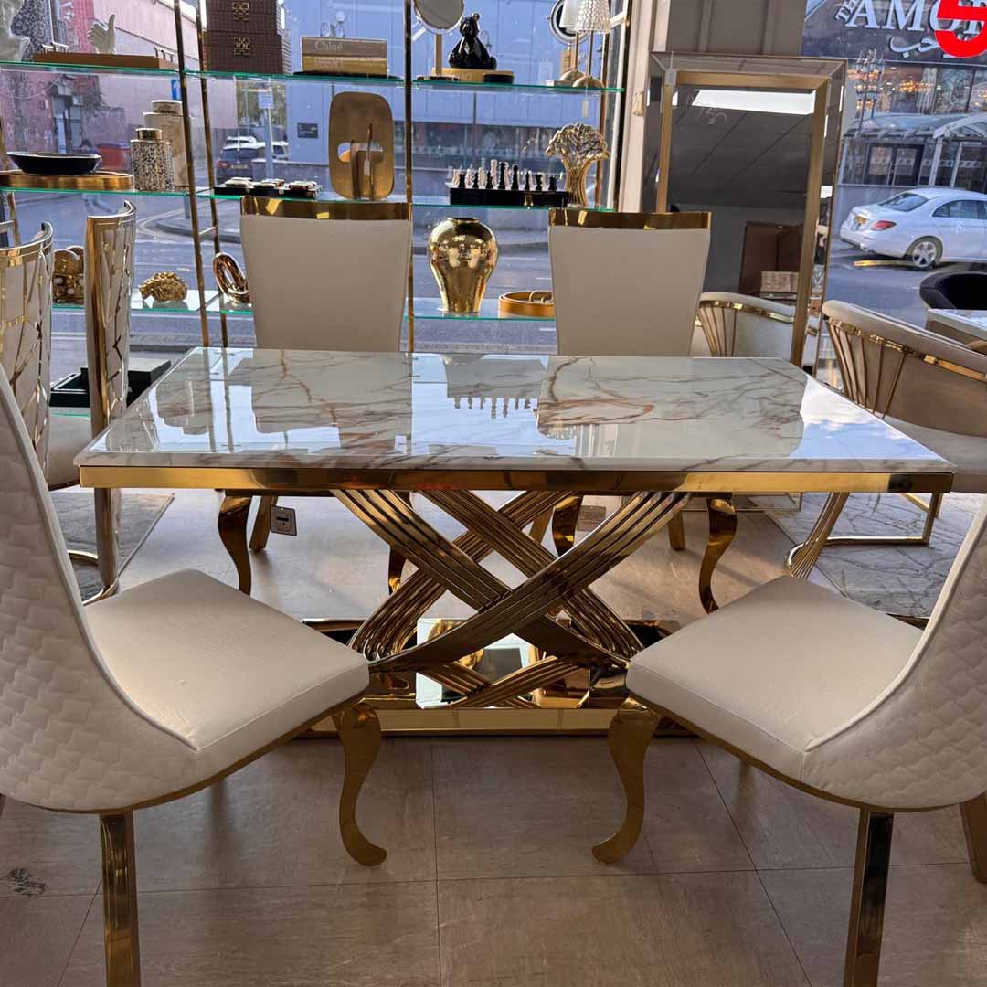 Elina 180cm Dining Table with Samara Chairs