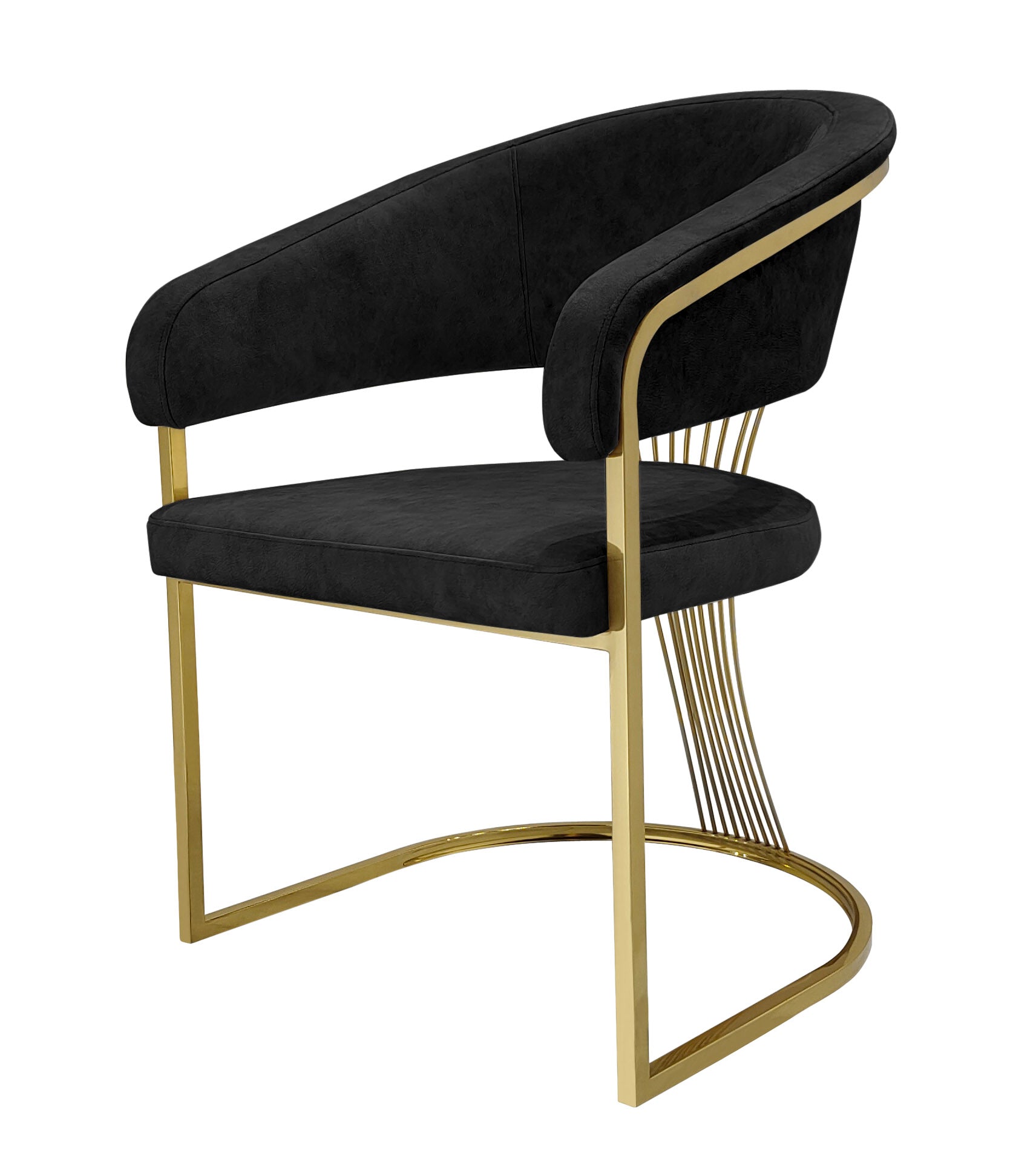 Petra Black & Gold Dining Chair