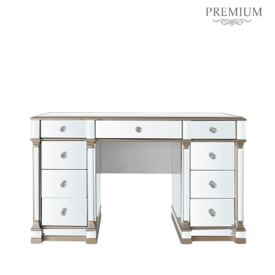 Apollo Champagne Mirrored 9 Drawer Dressing Table
