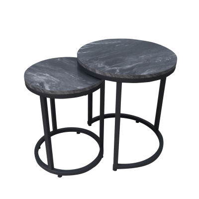 Alora Set of 2 Black End Table