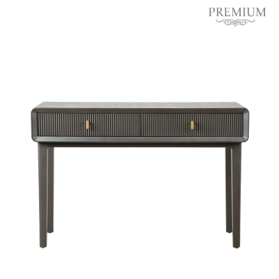 Amelie Smoke Grey Elm 2 Drawer Console Table